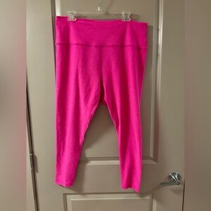 Beyond Yoga Spacedye Caught In The Midi High Waisted Legging Pink 2X